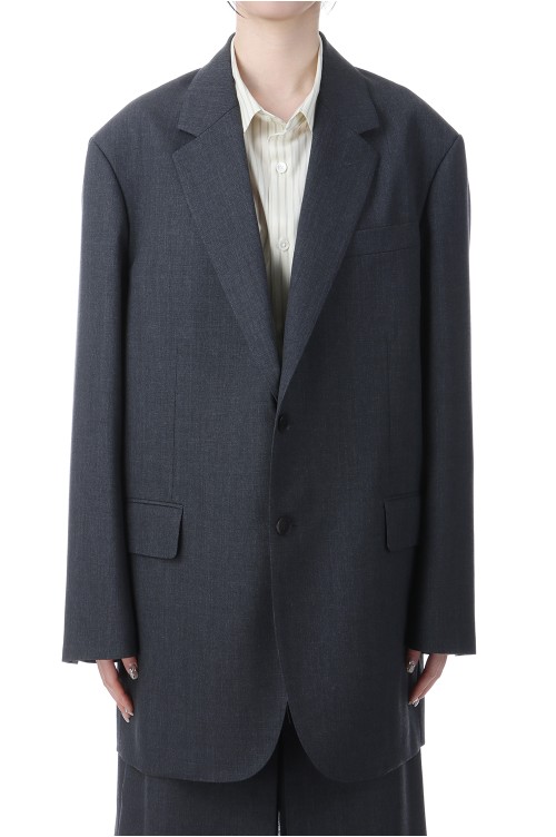 WOOL KID MOHAIR HOP SACK JACKET - TOP CHARCOAL (A25SJ04MH