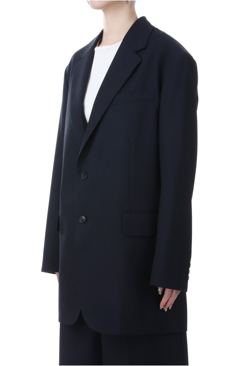WOOL KID MOHAIR HOP SACK JACKET - DARK NAVY (A25SJ04MH WOOL KID MOHAIR HOP SACK JACKET - DARK NAVY (A25SJ04MH