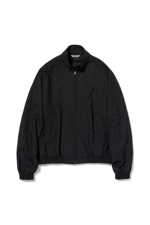 SUPER FINE TROPICAL WOOL ZIP BLOUSON - BLACK (A25SB03MT