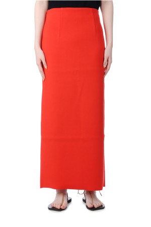 スカート AURALEE Double face knit skirt Auralee Cotton Silk Stretch Double Face Knit Skirt in Red