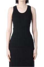 COTTON HIGH GAUGE RIB KNIT TANK TOP - BLACK (A00T03HR)