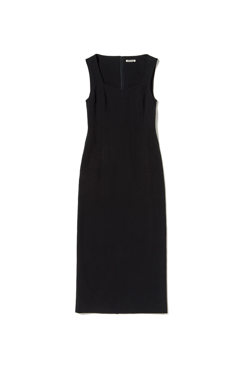 HARD TWIST COTTON LINEN GABARDINE DRESS - BLACK (A25SD01LG