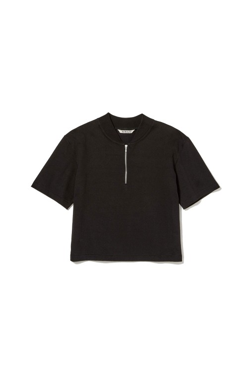 【AURALEE】COTTON SLUB RAYON PLAITING HALF ZIP TEE A25ST03VP Demi-Luxe BEAMS（デミルクス ビームス）AURALEE / COTTON SLUB