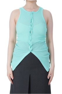 ORGANIC SOFT RIB TANK TOP - AQUA GREEN (A25ST05OT)
