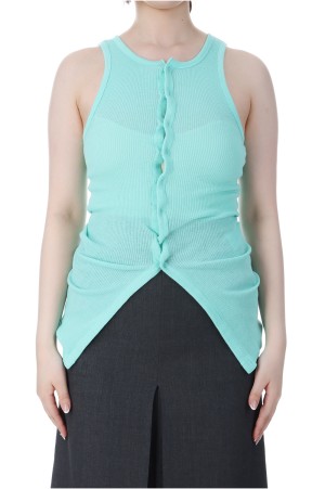 ORGANIC SOFT RIB TANK TOP - AQUA GREEN (A25ST05OT)