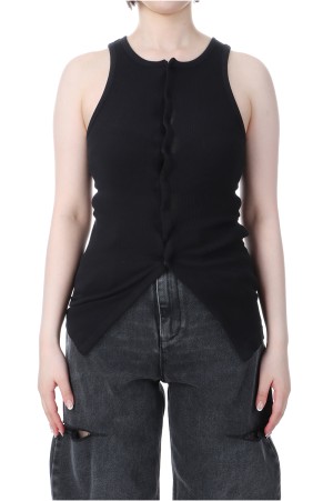 ORGANIC SOFT RIB TANK TOP - BLACK (A25ST05OT)
