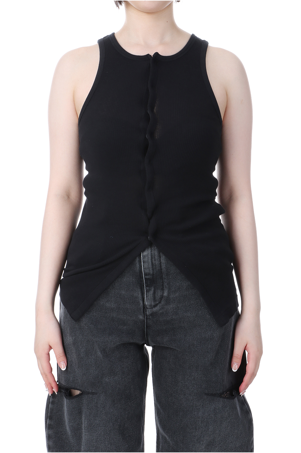 トップス AURALEE ORGANIC SOFT RIB TANK TOP SPORTIVO [Organic soft rib tank top aqua green]