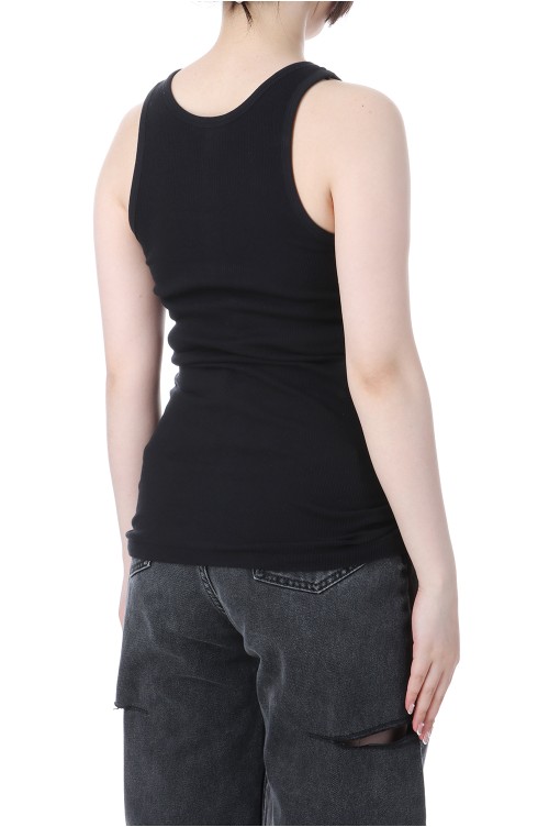 AURALEE Soft Rib Tank Top/リブ タンクトップサイズ5 ORGANIC SOFT RIB TANK TOP - BLACK (A25ST05OT) | セレクト