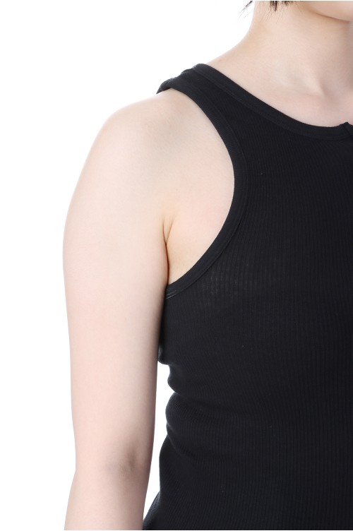 ORGANIC SOFT RIB TANK TOP - BLACK (A25ST05OT) | セレクト