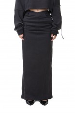 Sweat Train Maxi Skirt - CHARCOAL GRAY (31242515401)