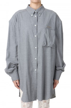 Power Shoulder Big Shirt - GRAY (31242315201)