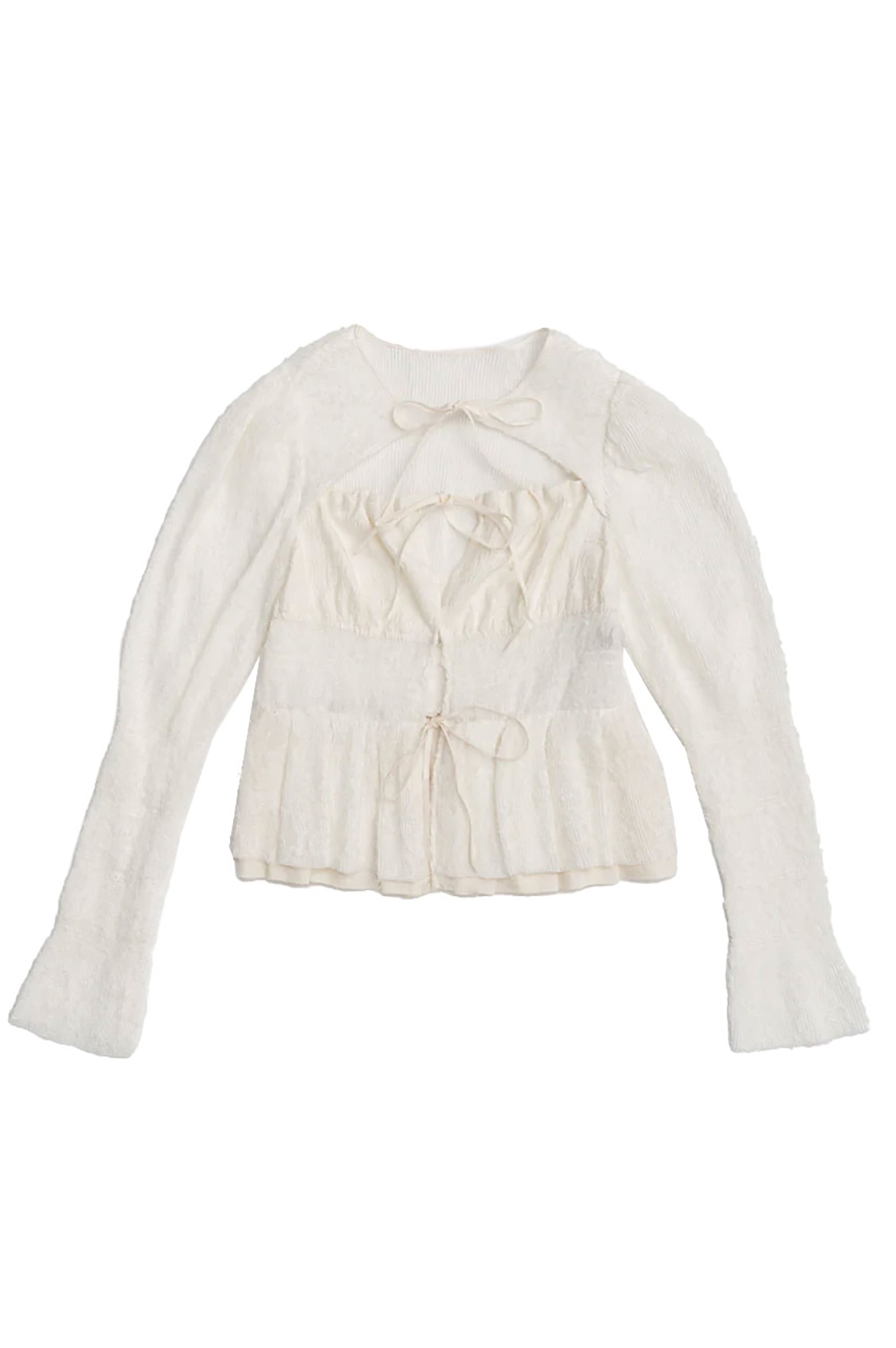 Peplum Bow Top - IVORY (31242316102) | セレクトショップ