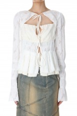 Peplum Bow Top - IVORY (31242316102)