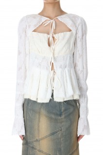 Peplum Bow Top - IVORY (31242316102)