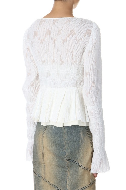 Peplum Bow Top - IVORY (31242316102) | セレクトショップ