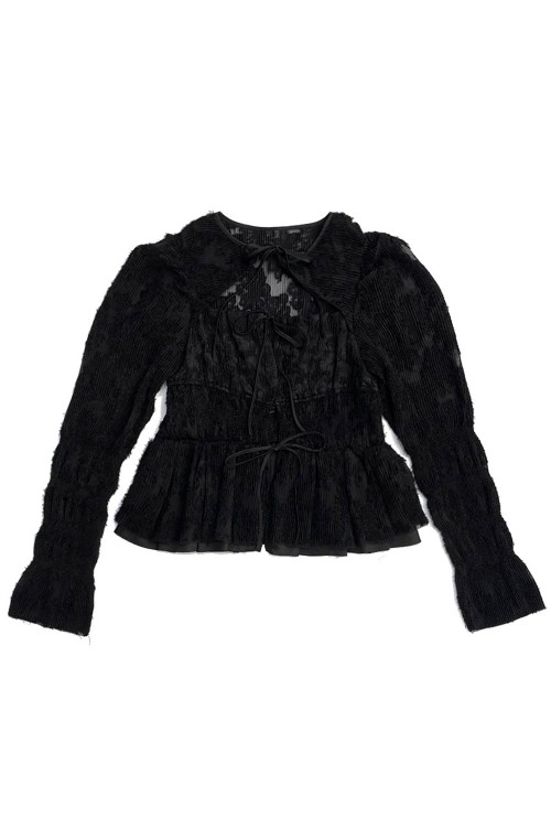 Peplum Bow Top - BLACK (31242316102) | セレクトショップ
