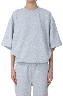 W's TECH SWEAT CREW S/S - TOP GRAY (BE-51025L)