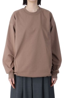 W's TECH DRAWSTRING L/S TEE - BEIGE (BE-40025L)