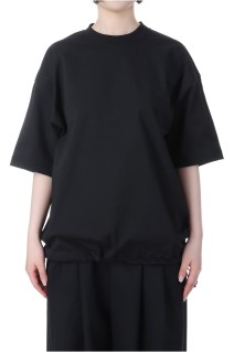 W's TECH DRAWSTRING S/S TEE - BLACK (BE-41025L)
