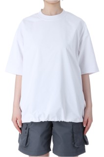 W's TECH DRAWSTRING S/S TEE - BLACK (BE-41025L)