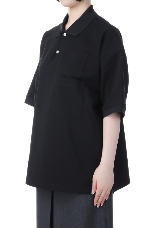 W's TECH POLO SHIRT W/POCKET S/S - BLACK (BE-37025L) | セレクト