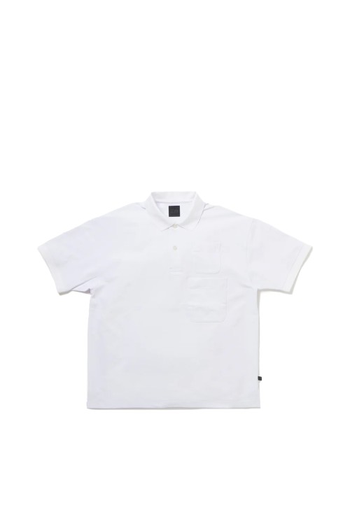 W's TECH POLO SHIRT W/POCKET S/S - WHITE (BE-37025L
