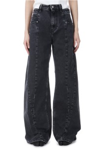 Cut Out Denim Pants - 961 Medium Black Stone (S51LA0133-S30496)