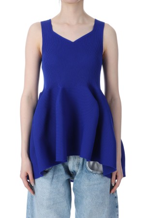 トップス CFCL POTTERY SLEEVELESS TOP #087 BLUE POTTERY SLEEVELESS TOP - BLUE 3 (CF009KN087) | セレクト