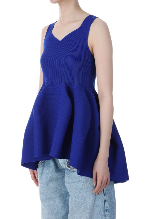 トップス CFCL POTTERY SLEEVELESS TOP #087 BLUE POTTERY SLEEVELESS TOP - BLUE 3 (CF009KN087) | セレクト