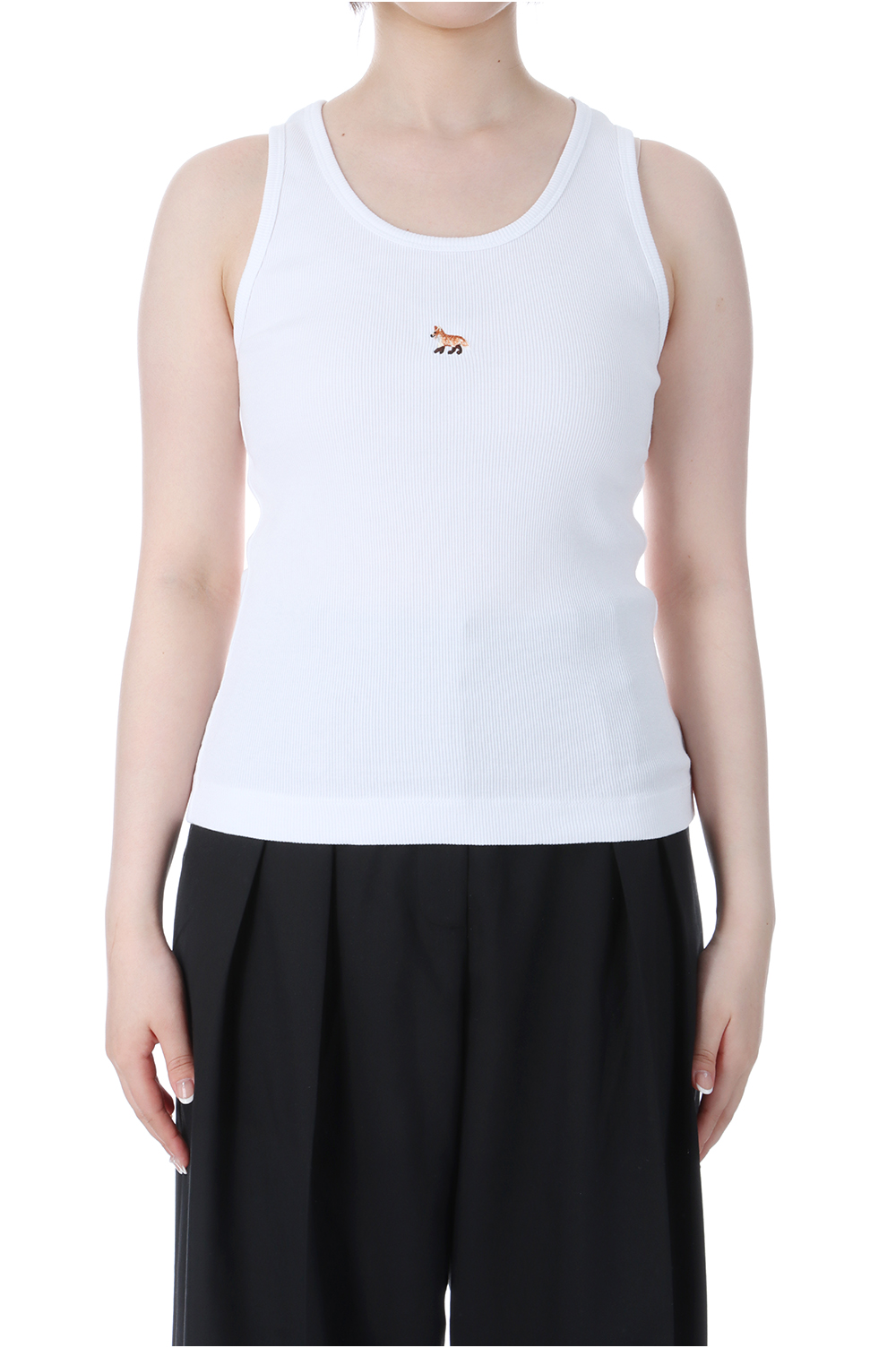 【美品】BABY FOX RIBBED TANK TOP S Maison Kitsuné Baby Fox Ribbed Tank - White – GRACE Melbourne