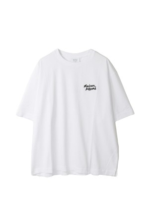 MAISON KITSUNE HANDWRITING EMBROIDERY OVERSIZE TEE - WHITE (OM00123KJ0119)