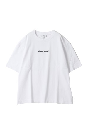 MAISON KITSUNE EMBROIDERY OVERSIZE TEE-SHIRT - WHITE (OM00122KJ0119)