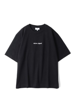 MAISON KITSUNE EMBROIDERY OVERSIZE TEE-SHIRT - BLACK (OM00122KJ0119)