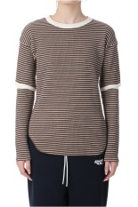 Multi border L/S - BROWN (PS25-CS17)