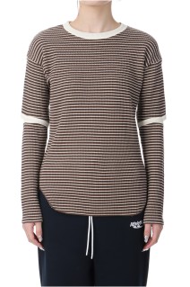 Multi border L/S - BROWN (PS25-CS17)