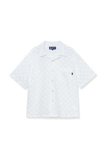 Sparkle Mesh S/S Shirt / White