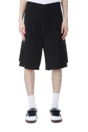Mesh Pocket Cargo Short / Black