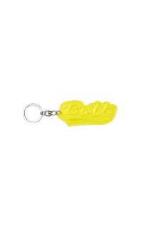 Script Logo Reflective Keychain / Reflective Yellow