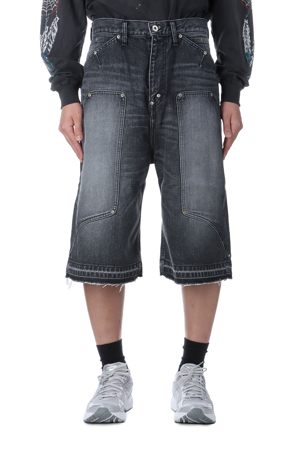 NEWCOMMUNE Aged Baggy Denim Shorts / / BLACK (3121404) | セレクト