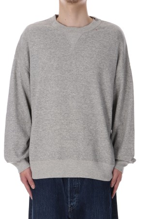 H/W PEACE COTTON CREWNECK / GRAY (PC-006-3111)