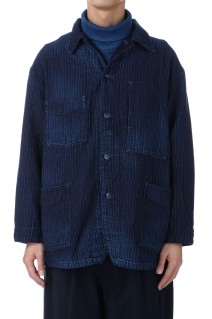 SASHIKO STRIPE COVERALLS WATCH CHAIN ITEM / BLUE (PC-059-3188)