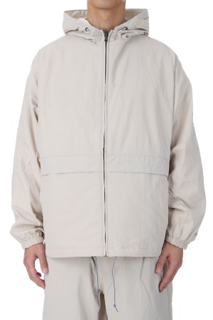 Reversible Hooded Jacket - Sand Beige (S25SA002)