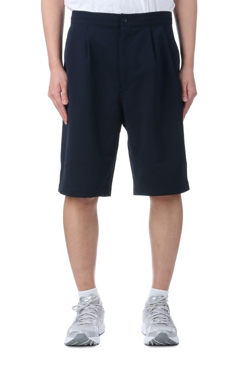 ALPHADRY Double Pleats Shorts - Navy (S25SD052) | セレクト