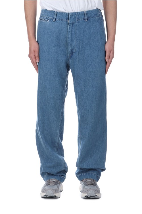 デニム・ジーパン Semi wide indigo denim pants INDIGO DENIM PANTS – JOLLY ROGER