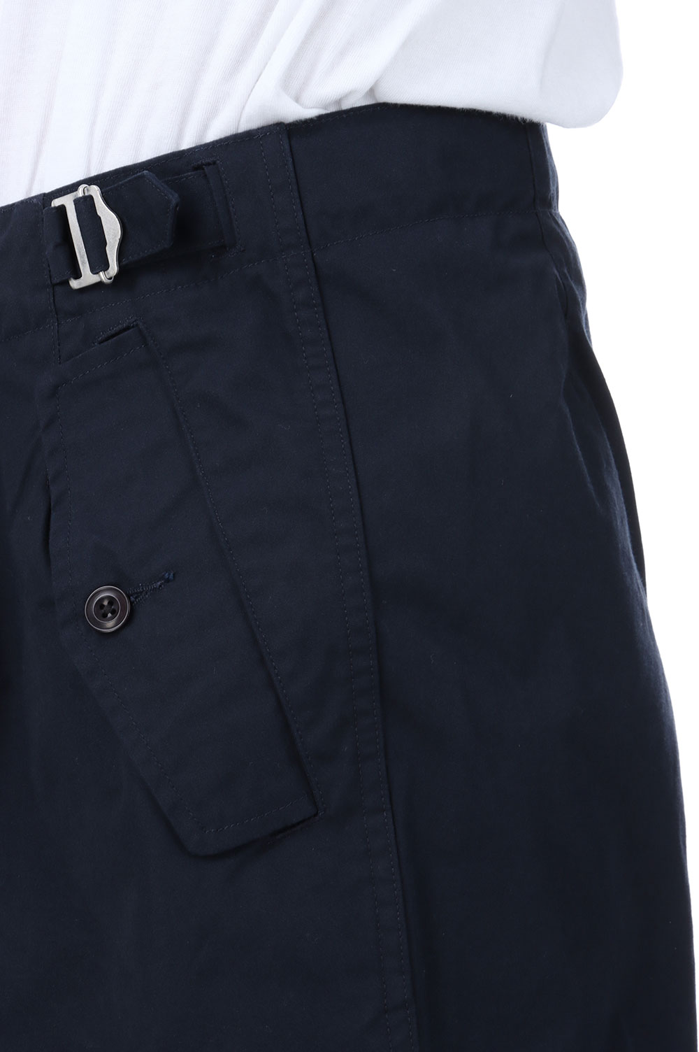 Side Belt Wide Pants - Navy (S25SC107) | セレクトショップ
