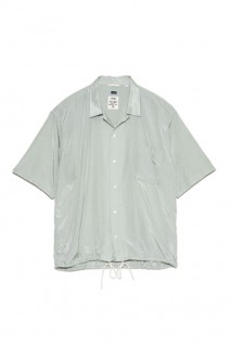 Open Collar S/S Shirt - Coral Green (S25SG019)