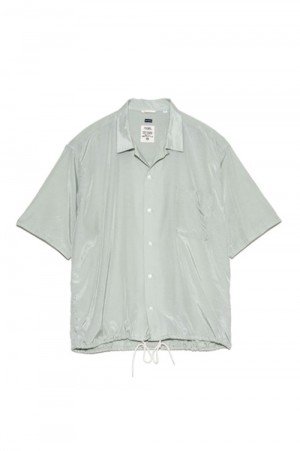 Open Collar S/S Shirt - Coral Green (S25SG019)