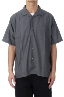 Open Collar Panama S/S Shirt - Gray (S25SG119)