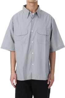 Regular Collar End On End S/S Shirt - Gray (S25SG075)