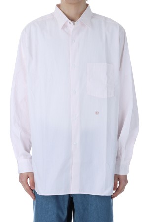 Regular Collar Stripe Wind Shirt - PINK (SUGF362)